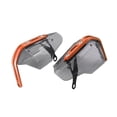 thumbnail image 1 of 2 protectores de manos para motocicleta, accesorios de ciclismo, deflectores de viento para manillar de motocicleta. Marrón y naranja, 1 of 9