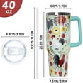 thumbnail image 5 of Dog Tumbler with Handle and Straw 40 oz Cute Puppy Cup Sketch Dogs Coffee Travel Mug Stainless Steel Insulated Water Bottle Dog Lovers Stuff Decor Gifts for Women, 5 of 6