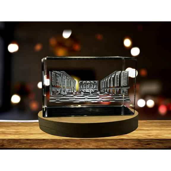 Lincoln Center 3D Engraved Crystal Keepsake Souvenir