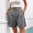 thumbnail image 2 of Women's Elastic Waist Wide - Leg Shorts - Ruffled, with Pockets for Work and Casual, 2 of 8