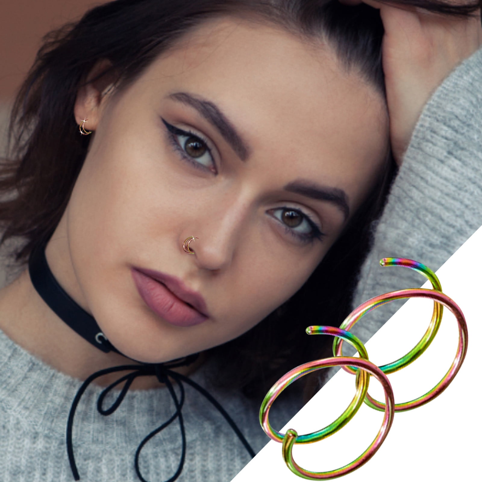 Magitaco 15Pcs 20G Surgical Steel Nose Rings Hoop India | Ubuy
