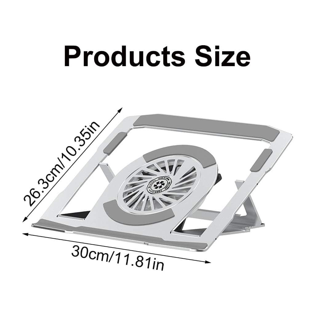 Adjustable Aluminum Laptop Stand With Cooling Fan,for 22in Laptop Portable Notebook Coolers Effective Heat Dissipation