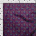 thumbnail image 2 of oneOone Cotton Jersey Wine Fabric Paisley Block Sewing Fabric By The Yard Printed Diy Clothing Sewing Supplies 58 Inch Wide, 2 of 4