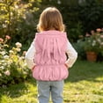 thumbnail image 6 of Mifsaly Toddler Girls Hooded Puffer Vest Cute Bowknot Sleeveless Quilted Winter Jacket Kids Lightweight Warm Outerwear Coat, 6 of 9