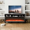 thumbnail image 1 of VEVOR 80" Fireplace TV Stand with 20 Flame Clolors Remote Control & Timer Black, 1 of 9