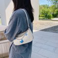 thumbnail image 3 of Retro mujer mariposa doble cadena PU axila bolso pequeño bolso (blanco B) Tmvgtek Para estrenar, 3 of 8