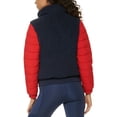 thumbnail image 2 of Women's Active Full-Zip Cropped Jacket Vest Navy/Rich Red XS, 2 of 3