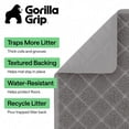 thumbnail image 3 of GORILLA GRIP Cat Litter Box Mat, Water Resistant Kitty Litter Trapping Mat, Textured Backing, Easy to Clean, Less Waste and Clean Floors, Kitten Supplies for Indoor Cats, Soft on Paws, 34x24 Gray, 3 of 10