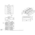 thumbnail image 2 of Pack 4 Black Polyamide Hinge Reinforced Plastic 48x49mm Italian Concealed Fixing, 2 of 4