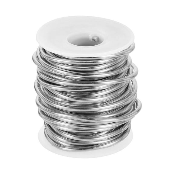 Uxcell 9 Gauge Aluminum Craft Wire 3.0mm 33ft Flexible Bendable Anodized Metal Jewelry Sculpting Wire for Jewelry Making Modelling Craft DIY, Bright Silver
