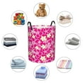 thumbnail image 4 of Sikiie Vintage Flowers Print Round Dirty Clothes Basket, Waterproof Standing Foldable Storage Basket, for Laundry Room, Bedroom, Bathroom Storage-Small, 4 of 6