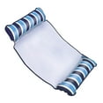 thumbnail image 1 of Aqua Leisure 4 in 1 Inflatable Monterey Hammock XL Pool Float Chair, Blue Stripe, 1 of 6