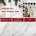 thumbnail image 7 of Christmas Valances for Windows, 54 x 18in, Cardinal Pine Leaf Berry Floral Linen Black Plaid Rod Pocket Kitchen Valance Curtain Light Filtering Window Treatments for Living Room Bedroom, 1 Panel, 7 of 7