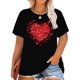 thumbnail image 1 of Womens Love Heart T-Shirts Valentine's Day Graphic s Short Sleeve Tops Tee For Adult, Men, Women, Teen, Teenager, Adolescent, Youth, 1 of 6