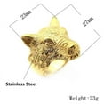 thumbnail image 2 of PAMTIER Men's Stainless Steel Vintage Domineering Gothic Punk Tribe Gold Wolf Head Biker Ring Werewolf Leader Forest King Wolf Totem Size 10, 2 of 6