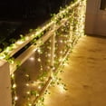 thumbnail image 6 of Solar String Lights Artificial Maple Ivy Leaf Garland Hanging Fairy Lights 16.4ft 50 LED String Light for Party Wedding Garden Christmas Room Decor, 6 of 6