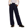 thumbnail image 2 of Stamzod Uniform Pants for Girls Fashion Striped High Waisted Wide Leg Dress Pants Casual formal Straight Leg Trousers with Pockets 7-8Years, 2 of 10