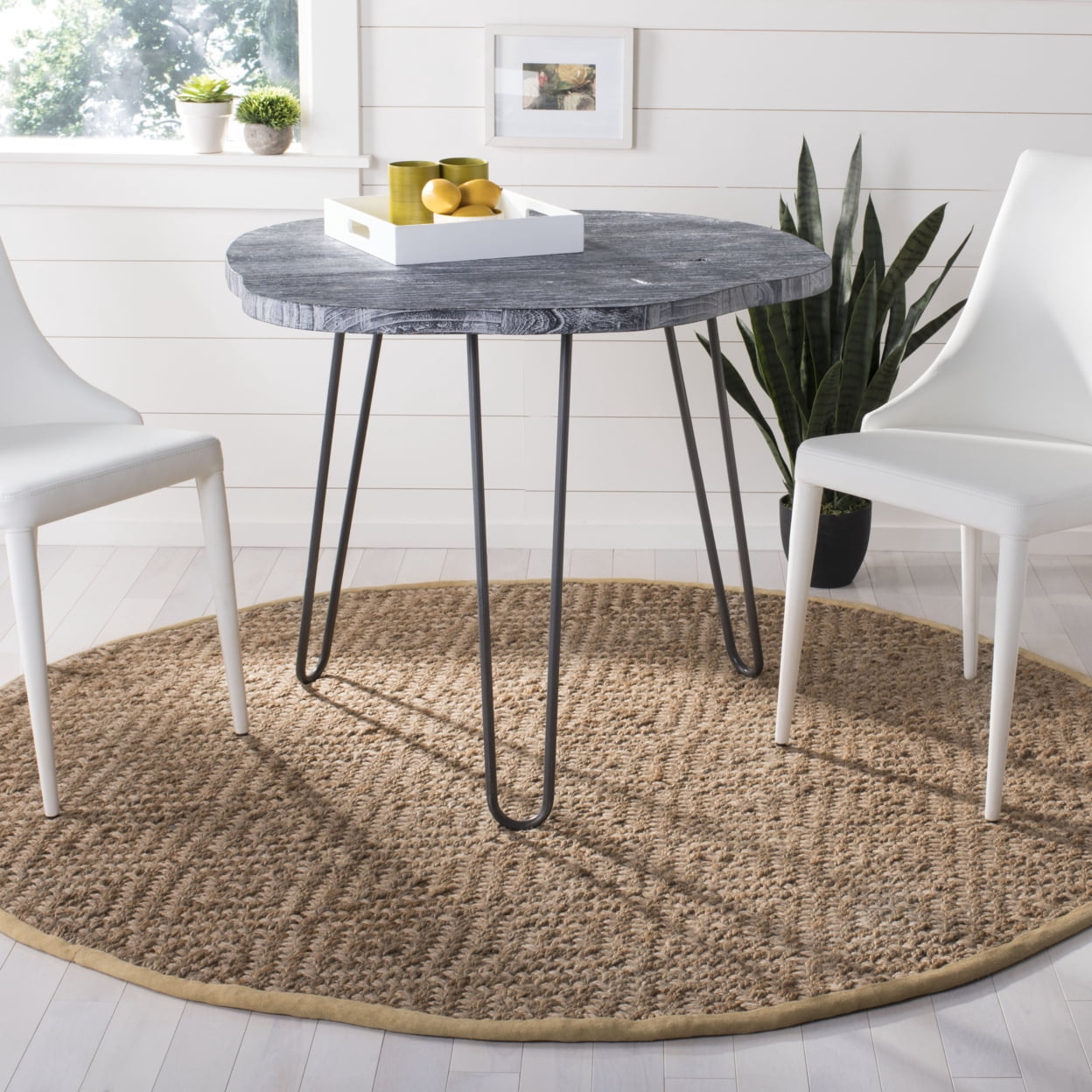 SAFAVIEH Natural Fiber Emory Geometric Jute Area Rug, Natural, 9' x 12'
