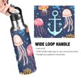 thumbnail image 4 of Yayeee 20oz Insulated Water Bottle Double Wall Stainless Steel with Flip Straw Lid, Blue Anchor, 4 of 7