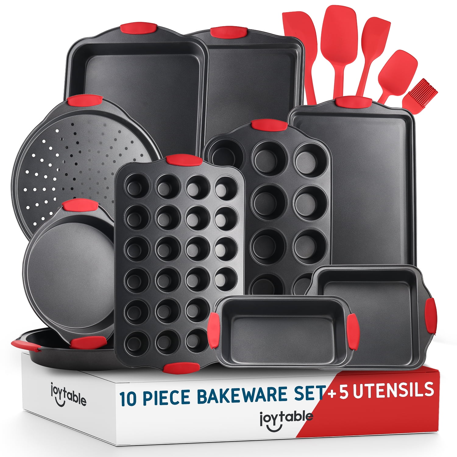 Joytable Bakeware Set - 3 Pc Nonstick Bakeware Set With Silicone Handles &  Utensils. & Reviews