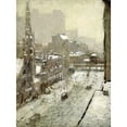 thumbnail image 3 of Cornoyer, Paul 14x18 Black Modern Framed Museum Art Print Titled - Winter In The City, 3 of 5