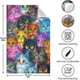 thumbnail image 3 of Coolnut Funny Cats Colorful Dish Towels for Kitchen Soft Tea Towel Set of 4 Absorbent Dishcloths Hand Towels for Drying Dish Cloths 28" x 18" Washcloth Gift, 3 of 7