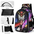 thumbnail image 4 of Mobile Suit Gundam Backpacks Lightweight Casual Bookbags Travel Daypack Bookbags for Camping Hiking, 4 of 8