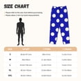 thumbnail image 3 of Naloa Blue And White Polka Dot Pajamas Pants for Women, Lounge for Women,Women’s Pajama Lounge Pants-Large, 3 of 6