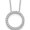 Silver, variant on 14kw Lab Grown DIa VS/SI Colorless Circle Pendant with Chain