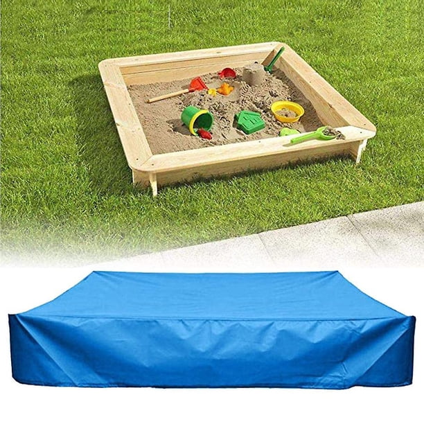 Funda para arenero con cordón, impermeable, protección UV para arenero de exterior, azul, 200x200x20