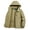 Khaki, variant on Mens Rain Jacket Casual Waterproof Solid Long Sleeves Zipper Hooded Outdoor Sports Jacket, Size M-5XL