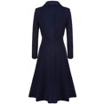 thumbnail image 4 of Women‘s Woolen Blend Coats Coat Lapel Wrap Swing Flared Winter Long Overcoat Jacket, 4 of 4