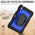thumbnail image 3 of Case for iPad Air 11 inch M2 M3 2025 2024 6th 7th Generation, Shockproof Protective Cover with Screen Protector, Rotating Stand, Hand/Shoulder Strap, Pencil Holder, 3 of 7