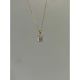 thumbnail image 3 of Moissanite Diamond Solitaire Women's Pendant, Round Cut Moissanite Pendant, 14K Yellow Gold Plated Silver Pendant, 3 of 3