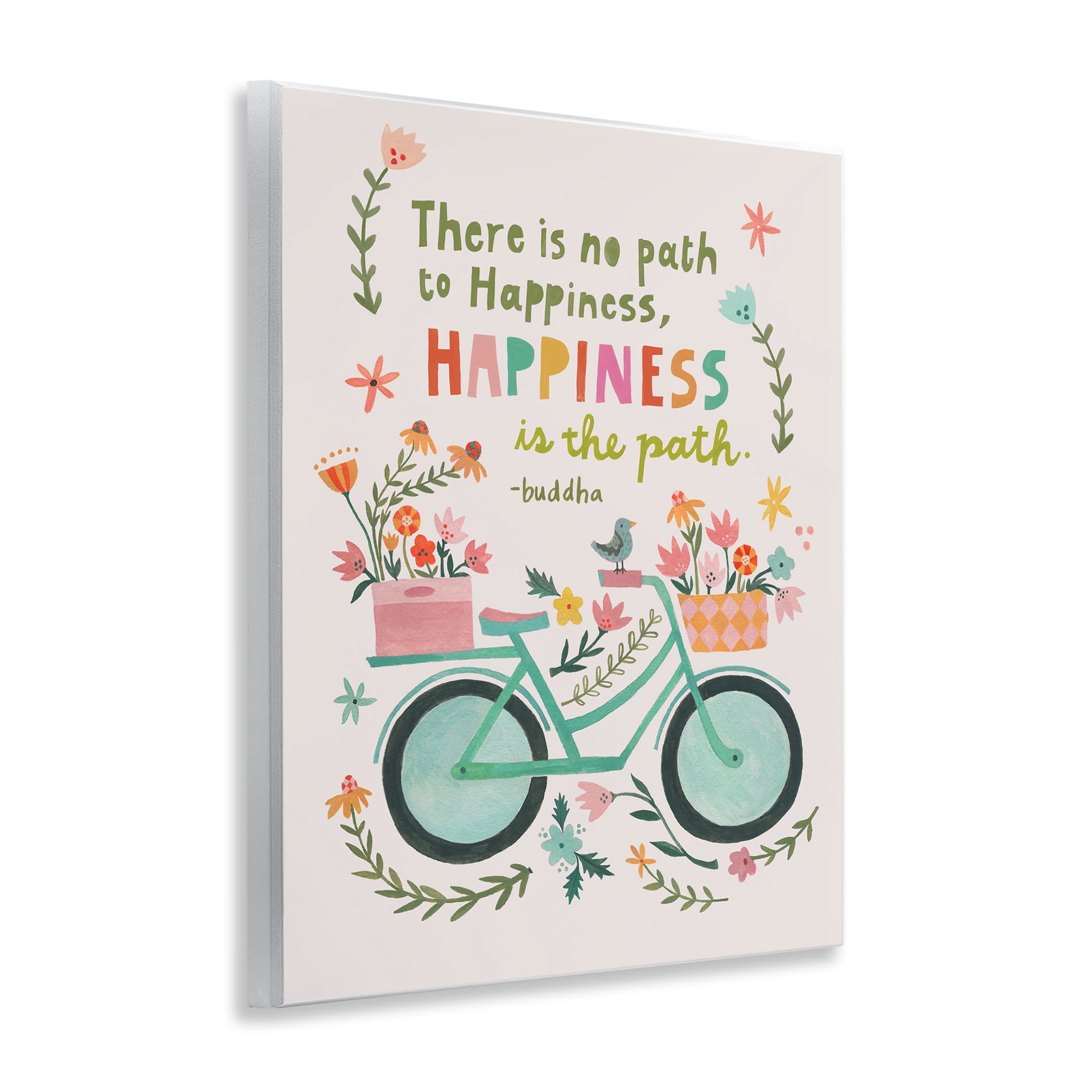Stupell Industries Happiness Is The Path Transportation Painting Unframed Art Print Wall Art, 11 x 14
