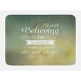 thumbnail image 1 of Quote Bath Mat, "Start Believing in Yourself and Do Not Stop" Inspiring Typographic Ornamental Art, Non-Slip Plush Mat Bathroom Kitchen Laundry Room Decor, 29.5 X 17.5 Inches, Teal Yellow, Ambesonne, 1 of 2