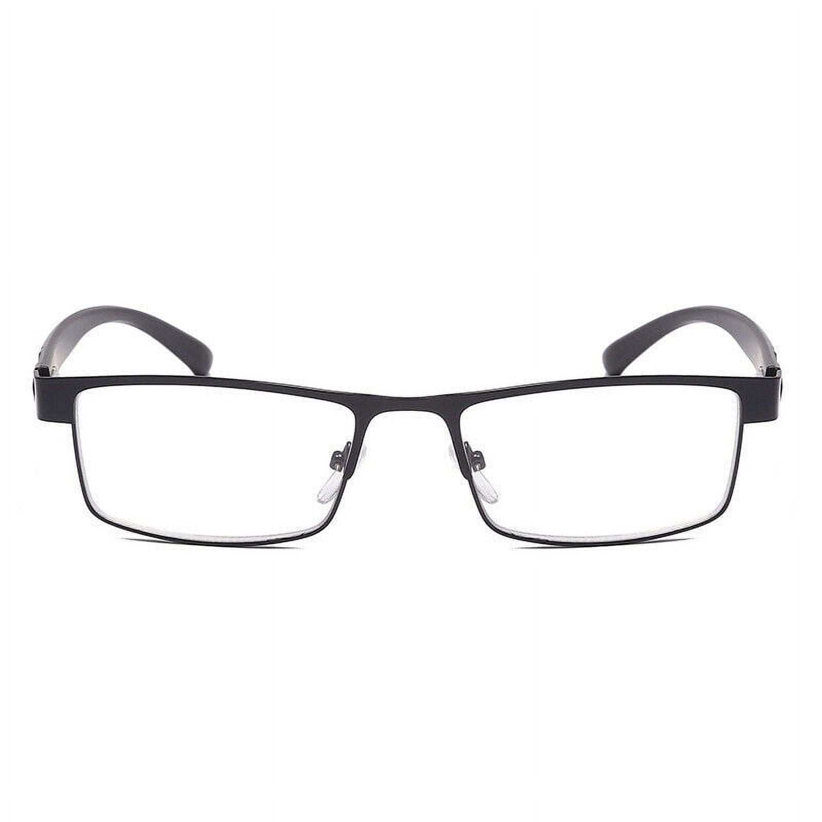 7 Packs Classic Style Rectangular Metal Frame Reading Glasses Spring Hinge Readers for Men Women +3.00