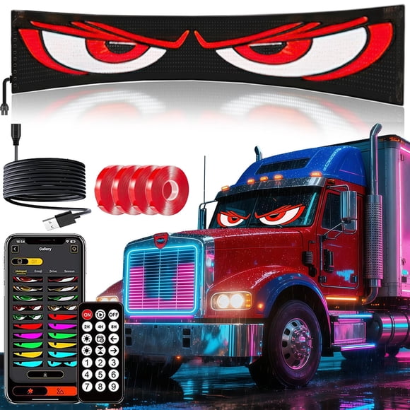 Pantalla LED YOUBISON Devil's Eye Light de 132 cm x 19 cm para camiones y caravanas