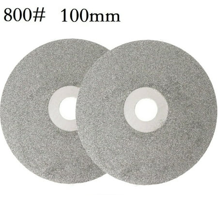 

BCLONG 2Pcs 4Inch 100Mm 80-2000# Diamond Coated Flat Lap Wheel Grinding Polishing Disc