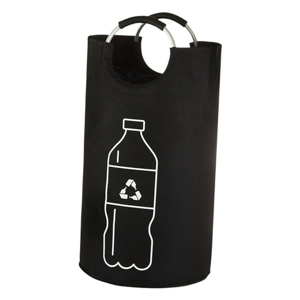 Bolsa de lavandería plegable de 82L, organizador de ropa, tela Oxford, ahorro de espacio para Negro