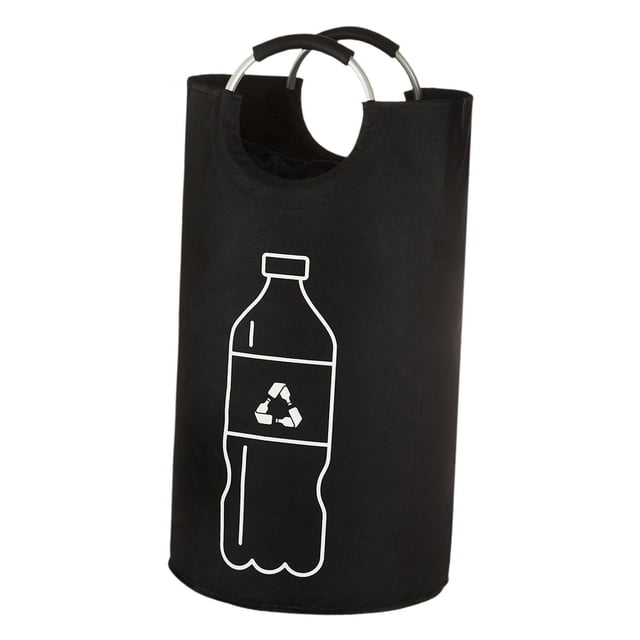 Bolsa plegable de lavandería multifuncional de 82 litros para juguetes, de tela Oxford y ligera. Negro