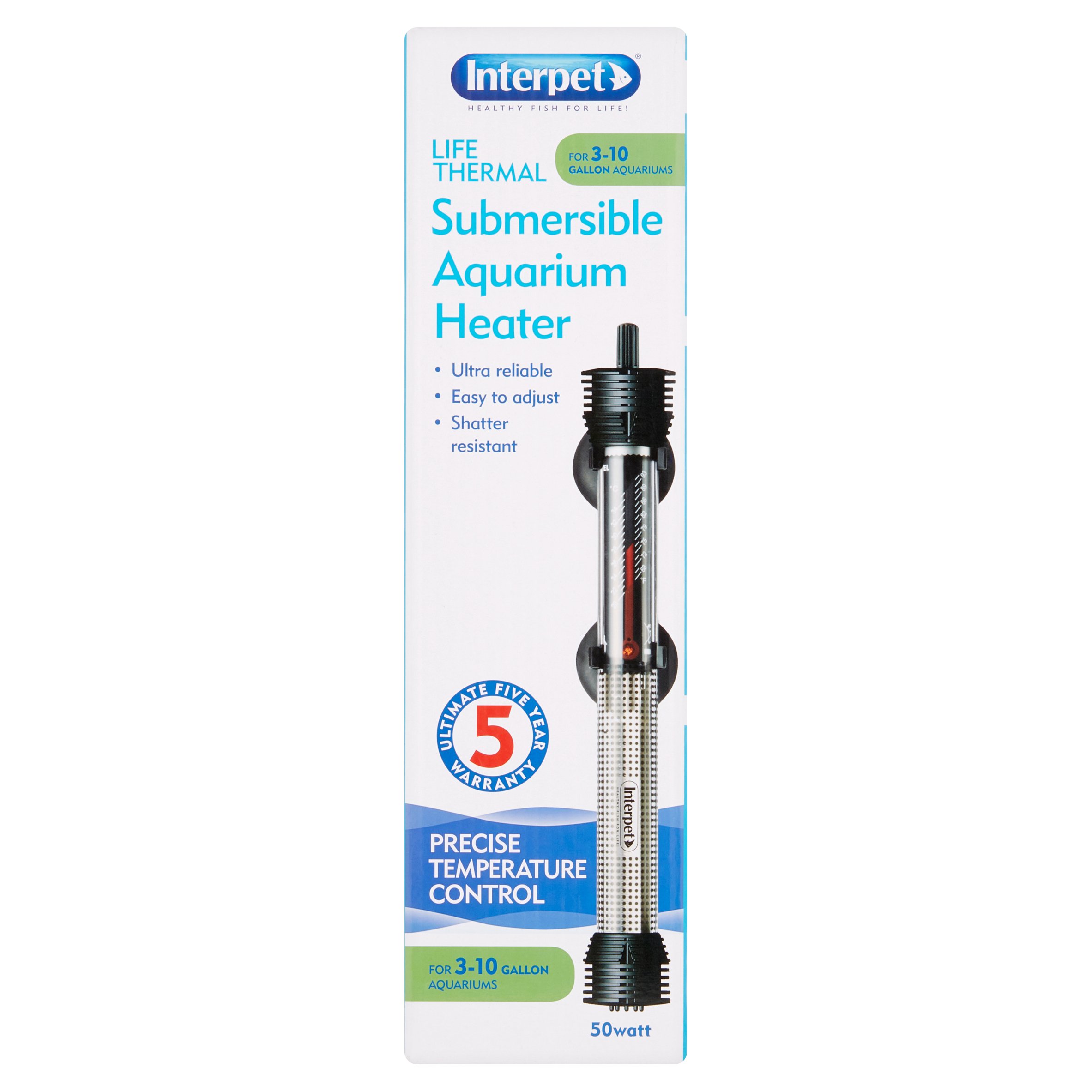 Interpet Life Thermal Submersible Aquarium Heater, 10 gal. Walmart