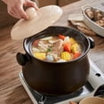 thumbnail image 4 of Ceramic slow cooker, stoneware casserole with lid, soup pot for stew, soup, rice, 4 of 8