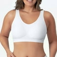 thumbnail image 5 of Bigersell Women Plus Size Sports Bras with Bra Extenders 3 Hooks Seamless Wireless Padded Push up Bras No Underwire White 3XL, 5 of 5