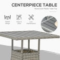 thumbnail image 4 of Outsunny 3pc Patio Furniture, Wicker Reclining Chairs & Table, Gray, 4 of 9