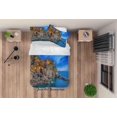 thumbnail image 3 of 3D Cielo Azul Montaña Mar Paisaje Funda nórdica Set Ropa de Cama Set Funda Nórdica, 3 of 3
