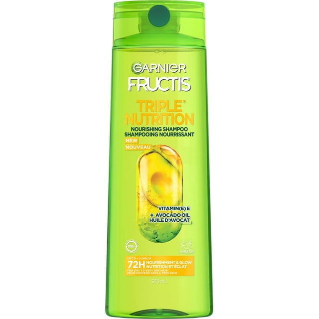 Garnier Fructis Triple Nutrition Shampoo, Cheveux Secs à Très Secs, 12,5 fl oz