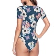 thumbnail image 4 of Balery Flowers Women's Short Sleevee Crew Neck Bodysuit Tops Short Sleeve Tops Basic-XX-Large, 4 of 9