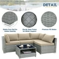 thumbnail image 5 of EAGLE PEAK 5 Piece Outdoor Wicker Patio Furniture Set with Coffee Table, Beige, 5 of 10
