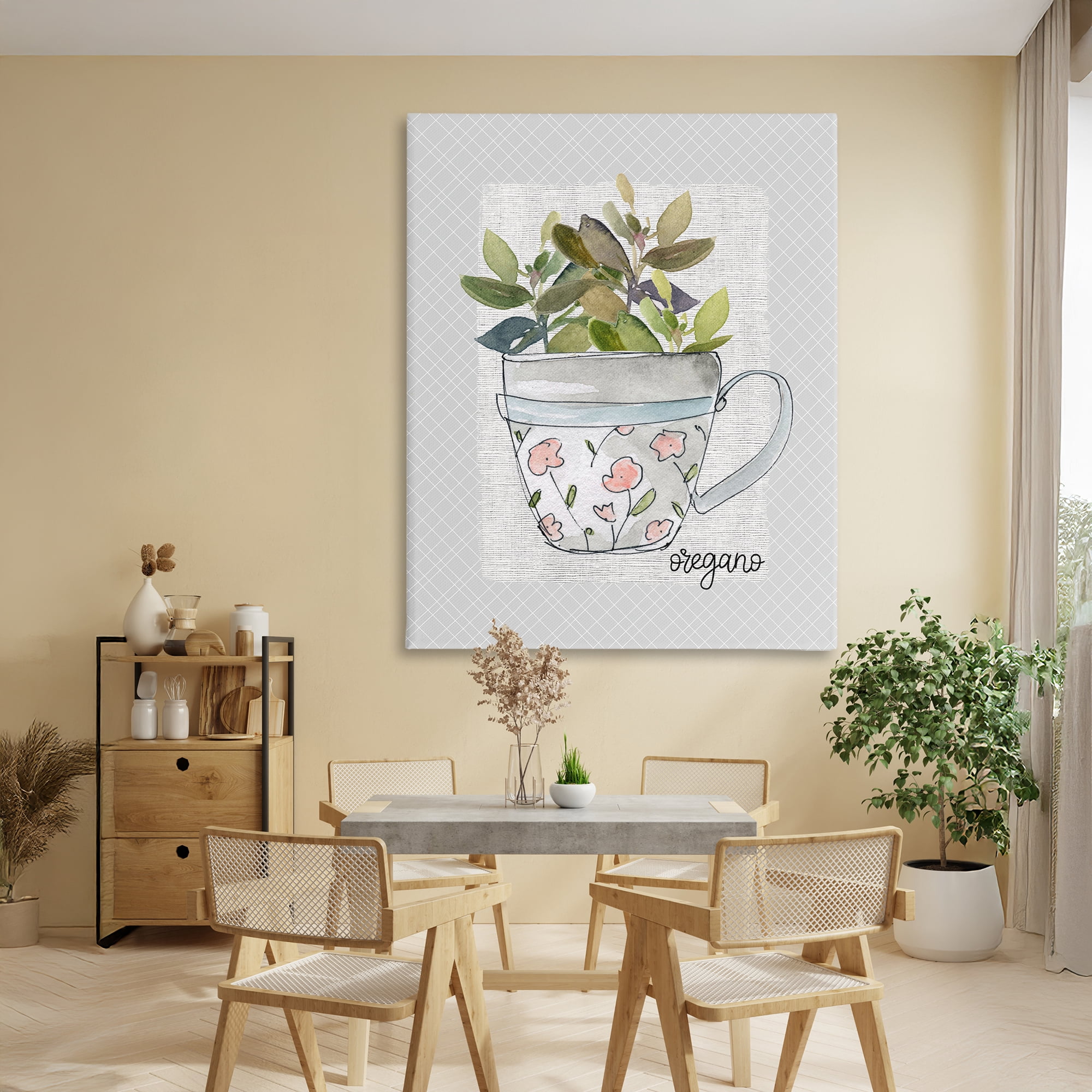 Stupell Industries Oregano Herb Mug Canvas Wall Art, design by Livi Finn